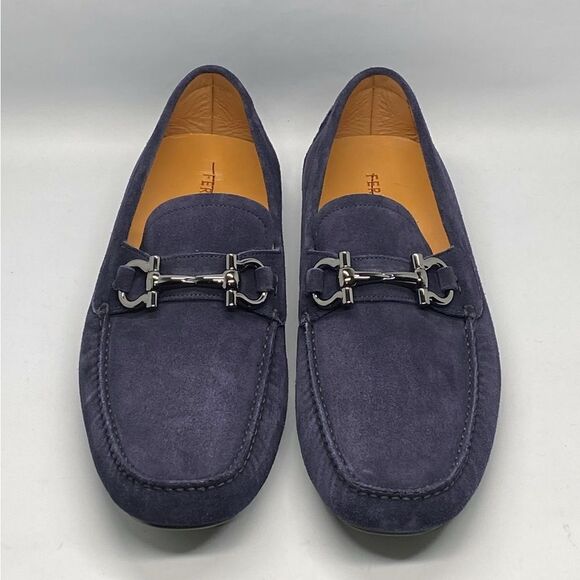 Ferragamo Parigi Gancini Suede Driving Loafer size 12 - Picture 2 of 12